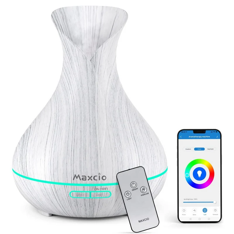Humidificador + Difusor de Aromas Inteligente Branco WiFi c/ Comando