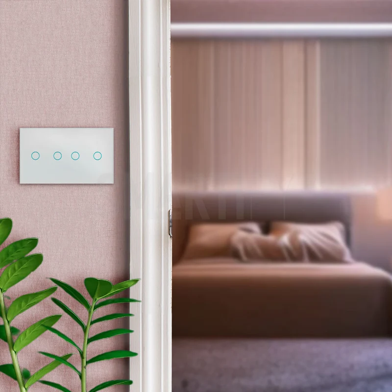 Interruptor Inteligente de Luz WiFi duplo 4 botões Smartify - Branco