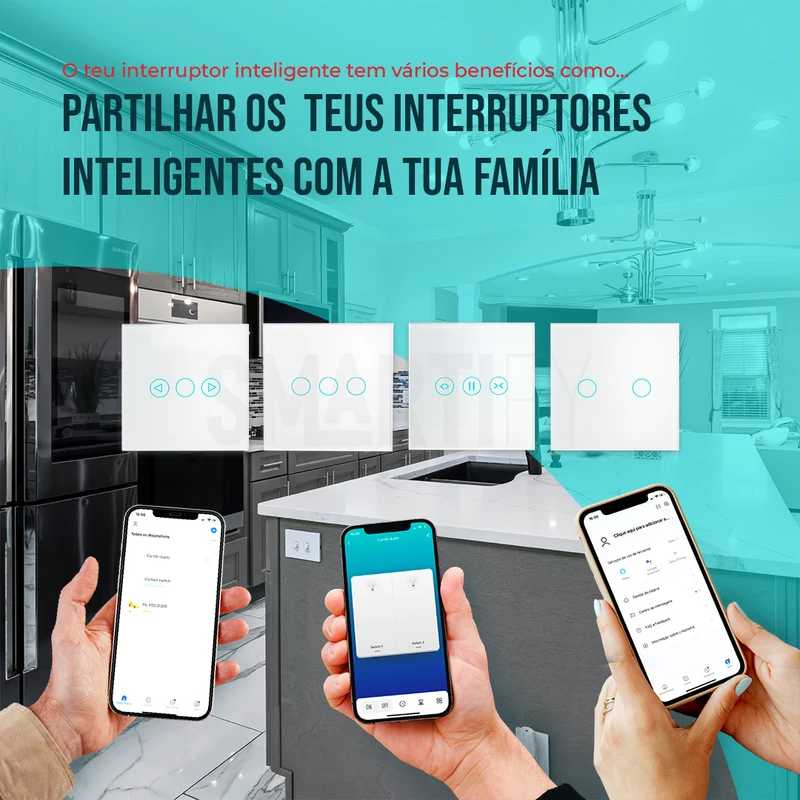 Interruptor Inteligente de Luz WiFi Dimmer Smartify - Branco