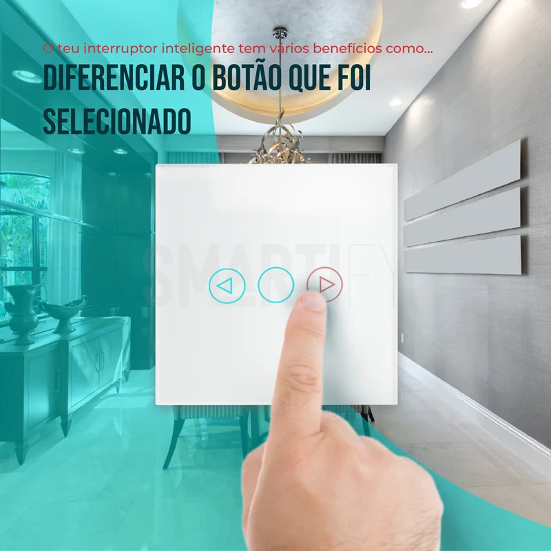 Interruptor Inteligente de Luz WiFi Dimmer Smartify - Branco