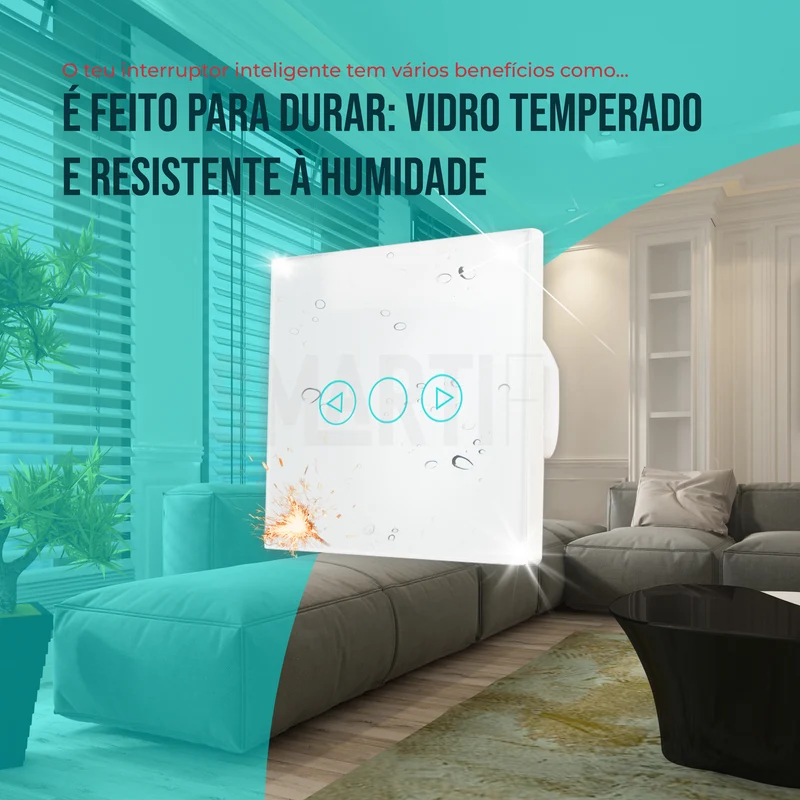 Interruptor Inteligente de Luz WiFi Dimmer Smartify - Branco