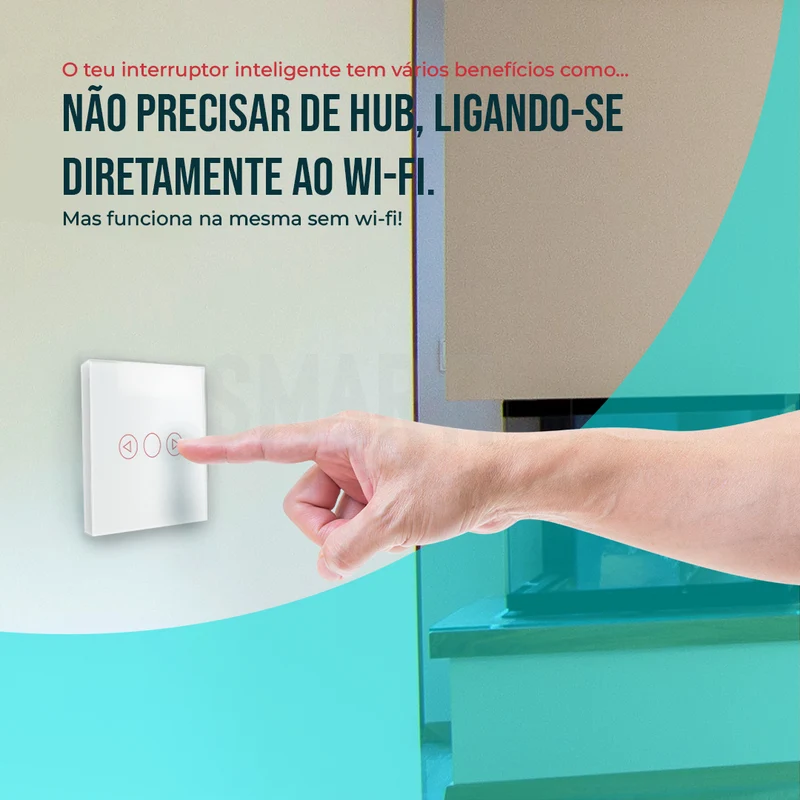 Interruptor Inteligente de Luz WiFi Dimmer Smartify - Branco