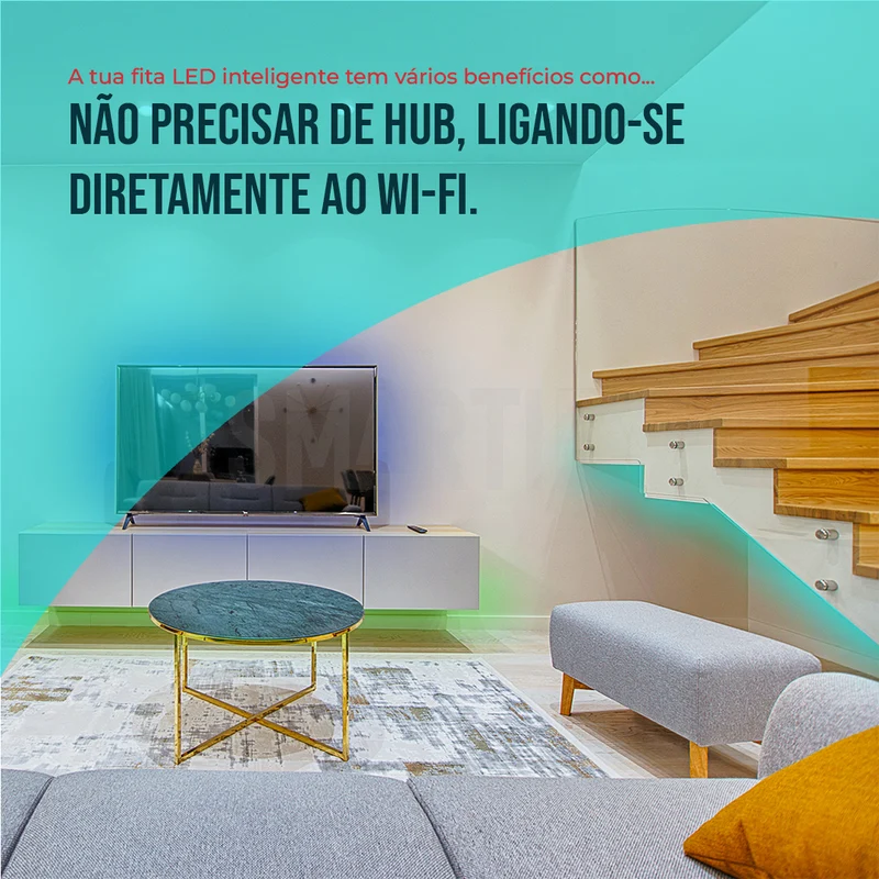 Fita LED Inteligente WiFi RGB-CCT (Cores + Branco) de 5M Smartify