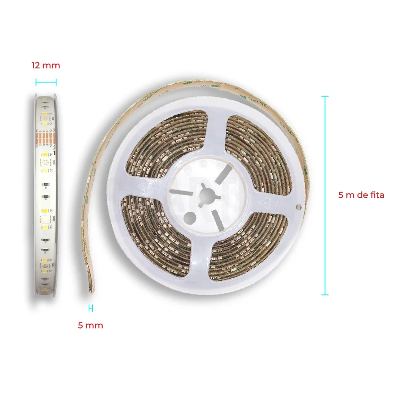 Fita LED Inteligente WiFi RGB-CCT (Cores + Branco) de 5M Smartify
