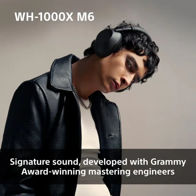 Sony WH-1000XM6 Wireless Noise-Cancelling Headphones, Black