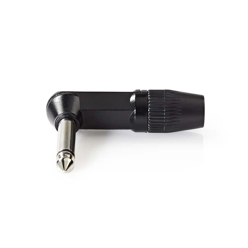 6,35 mm Audioconnector Mono - Gehoekt - Male
