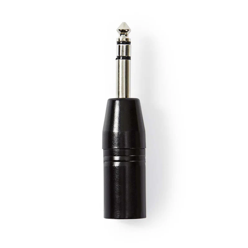 XLR-Adapter XLR 3-Pins Male - 6,35 mm Male - Vernikkeld