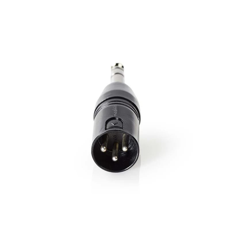 XLR-Adapter XLR 3-Pins Male - 6,35 mm Male - Vernikkeld