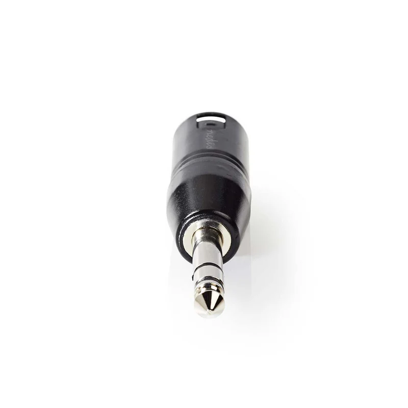 XLR-Adapter XLR 3-Pins Male - 6,35 mm Male - Vernikkeld
