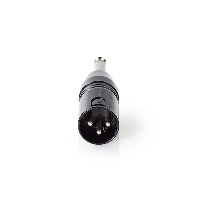 XLR-Adapter XLR 3-Pins Male - 6,35 mm Male - Vernikkeld