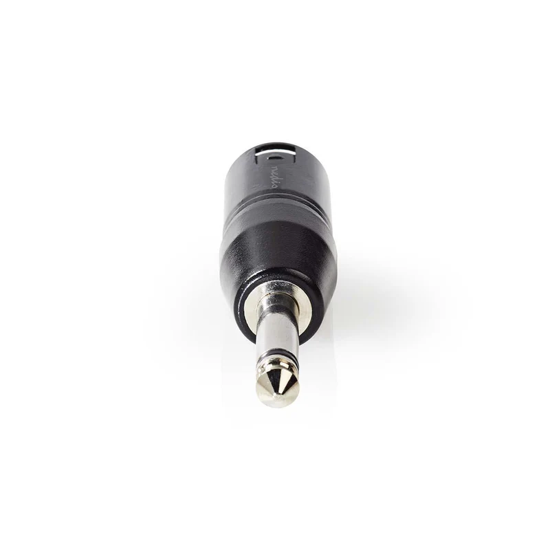 XLR-Adapter XLR 3-Pins Male - 6,35 mm Male - Vernikkeld