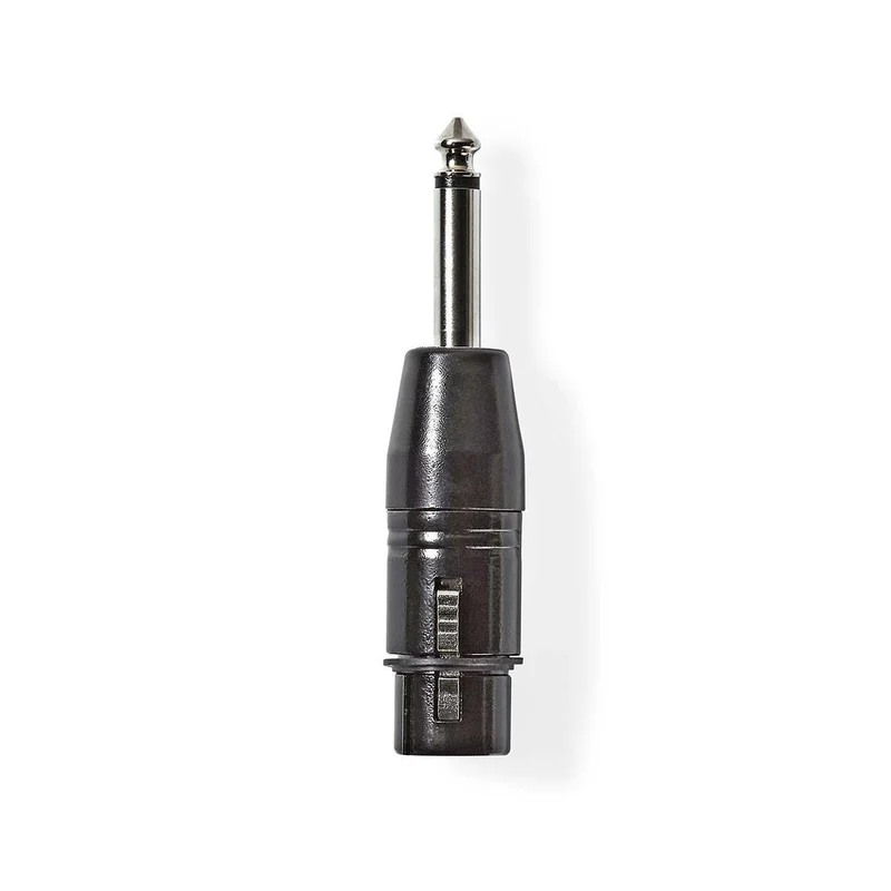 XLR-Adapter XLR 3-Pins Female - 6,35 mm Male - Vernikkeld