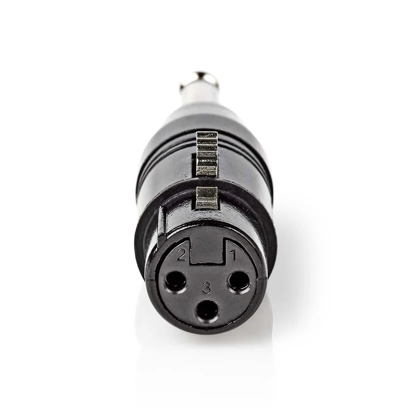 XLR-Adapter XLR 3-Pins Female - 6,35 mm Male - Vernikkeld