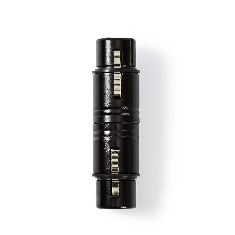 XLR-Adapter XLR 3-Pins Female - XLR 3-Pins Female - Vernikkeld