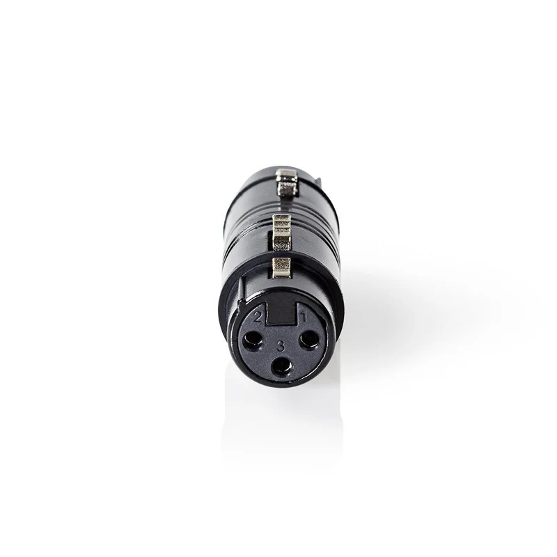 XLR-Adapter XLR 3-Pins Female - XLR 3-Pins Female - Vernikkeld