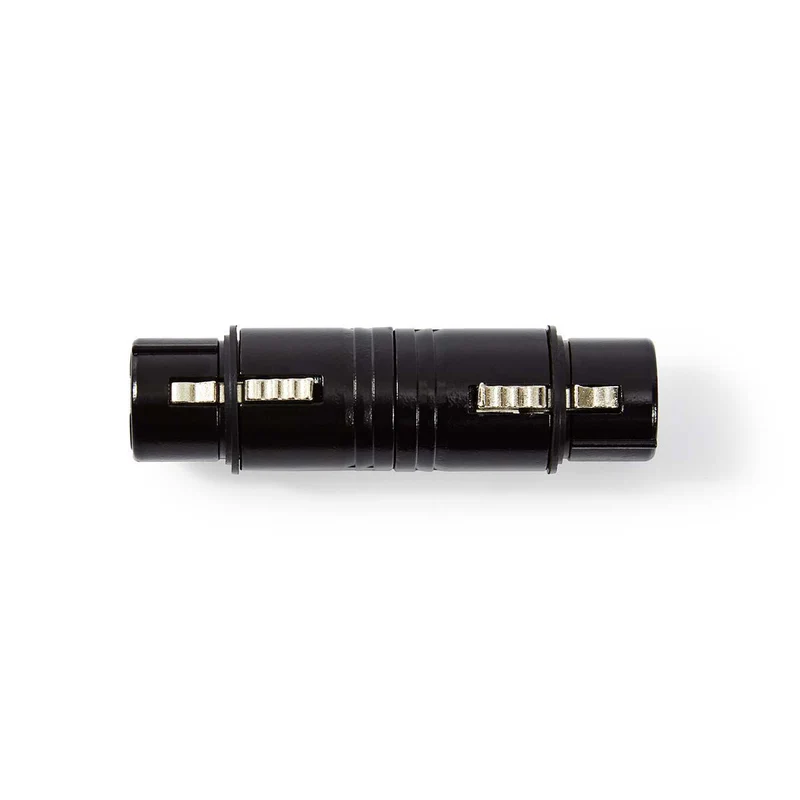 XLR-Adapter XLR 3-Pins Female - XLR 3-Pins Female - Vernikkeld