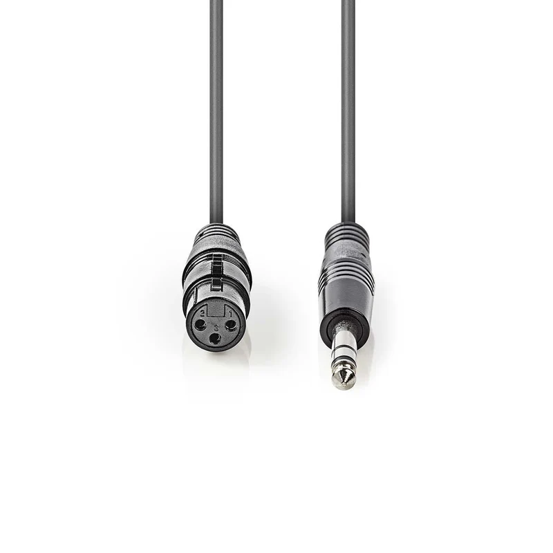 Gebalanceerde Audiokabel XLR 3-Pins Female - 6,35 mm Male - Vernikkeld