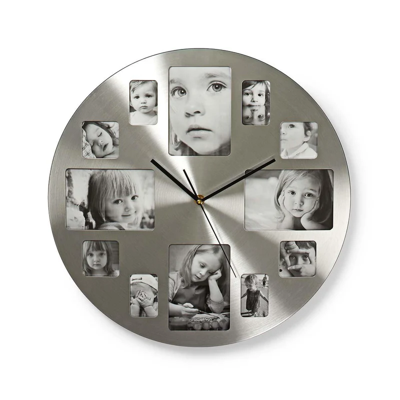 Wandklok Diameter: 400 mm - Metaal - Zilver