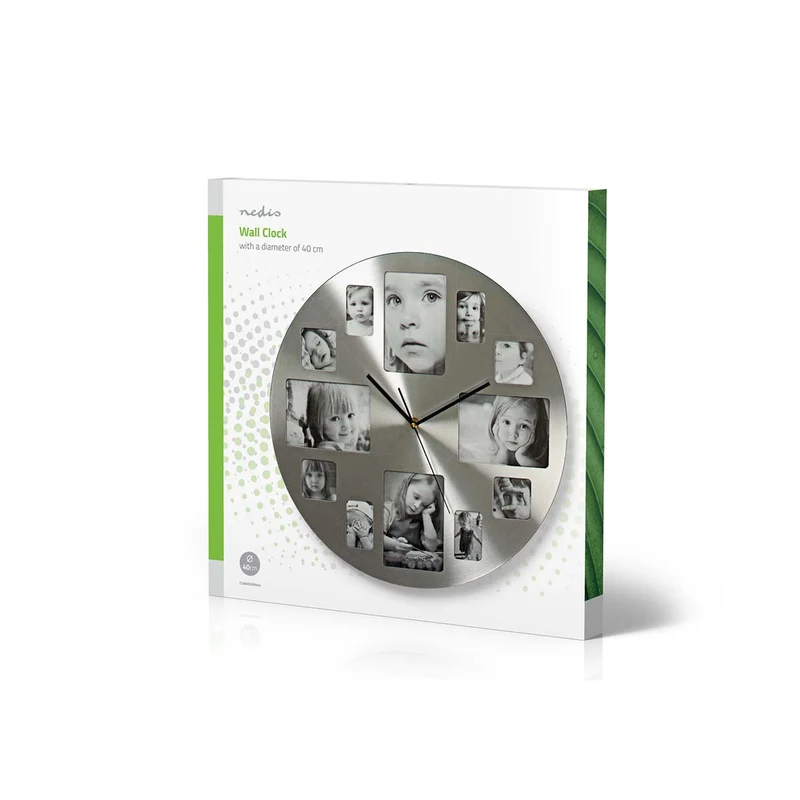 Wandklok Diameter: 400 mm - Metaal - Zilver