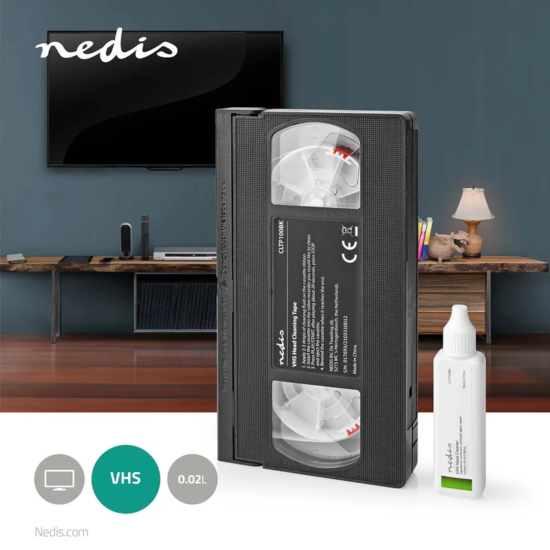 VHS-Reinigingscassette 20 ml - VHS-Koppen - Zwart