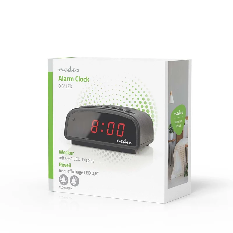 Digitale Tafelklok LED - Snoozefunctie - Zwart