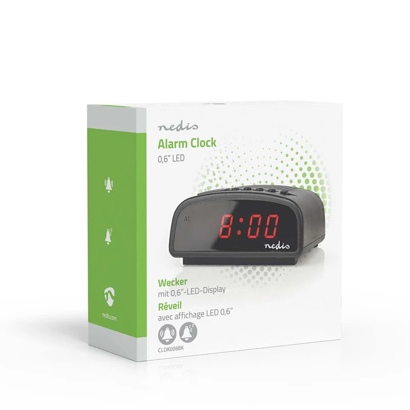 Digitale Tafelklok LED - Snoozefunctie - Zwart