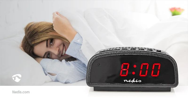 Digitale Tafelklok LED - Snoozefunctie - Zwart