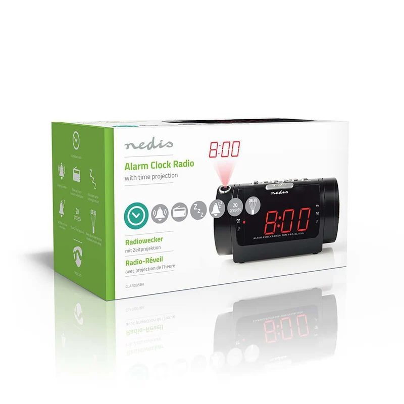Wekkerradio LED - Tijdprojectie - AM / FM