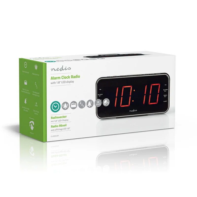 Wekkerradio LED - 1x 3.5 mm Audio Input - Tijdprojectie