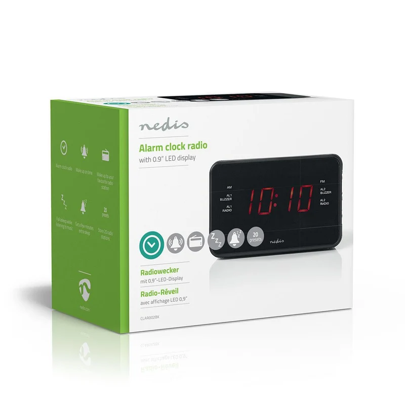 Wekkerradio LED - 1x 3.5 mm Audio Input - Tijdprojectie