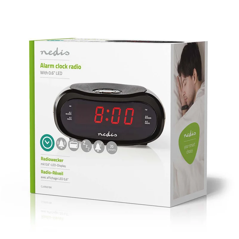 Wekkerradio LED - AM / FM - Snoozefunctie