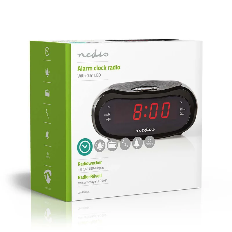 Wekkerradio LED - AM / FM - Snoozefunctie