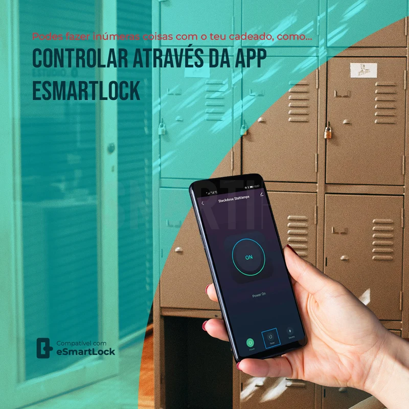 Cadeado Inteligente Bluetooth com Impressão Digital