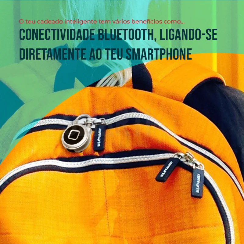 Cadeado Inteligente Bluetooth com Impressão Digital