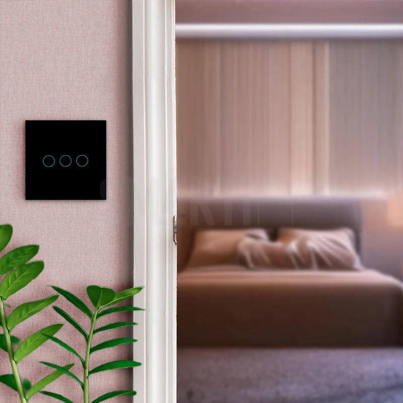 Interruptor Inteligente de Luz WiFi 3 botões Smartify - Preto