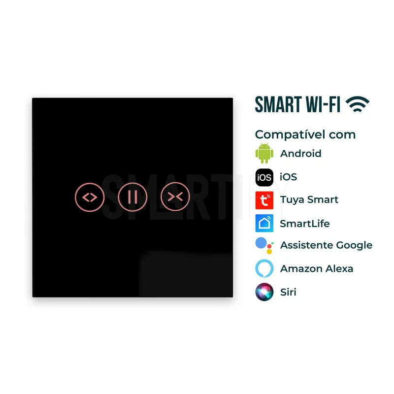 Interruptor de Estores Inteligente WiFi Smartify - Preto