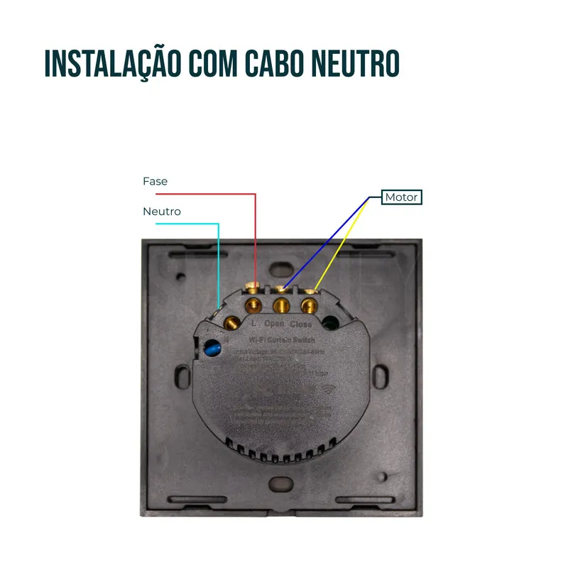 Interruptor de Estores Inteligente WiFi Smartify - Preto