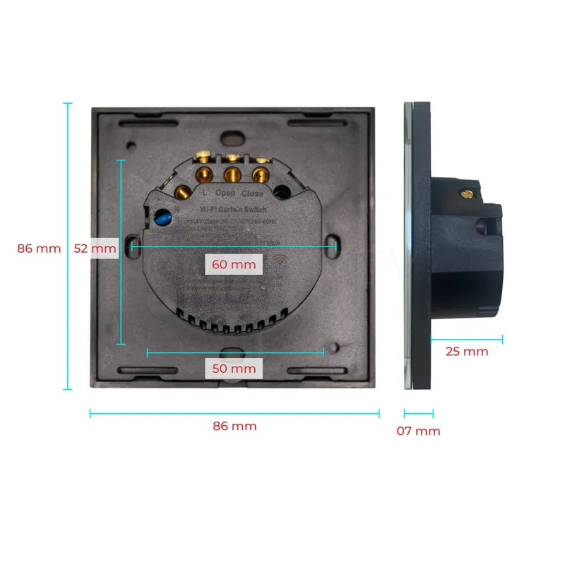 Interruptor de Estores Inteligente WiFi Smartify - Preto