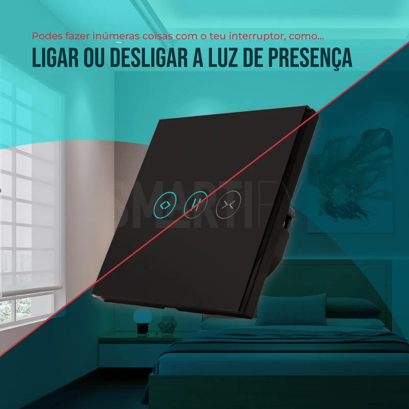 Interruptor de Estores Inteligente WiFi Smartify - Preto