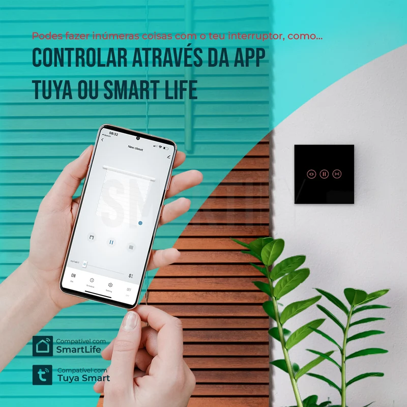 Interruptor de Estores Inteligente WiFi Smartify - Preto