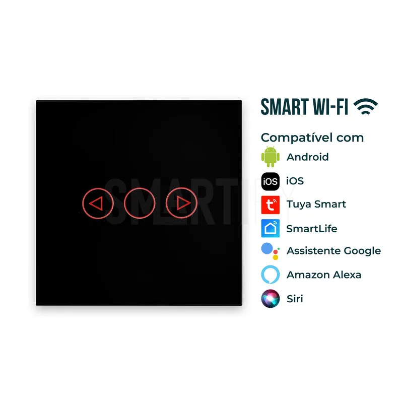 Interruptor Inteligente de Luz WiFi Dimmer Smartify - Preto