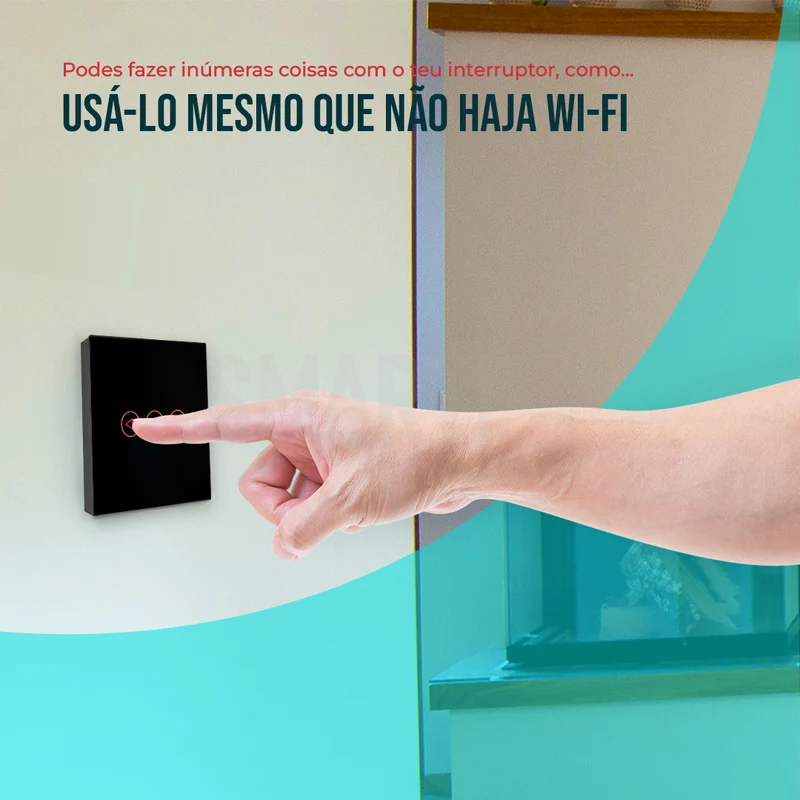 Interruptor Inteligente de Luz WiFi Dimmer Smartify - Preto