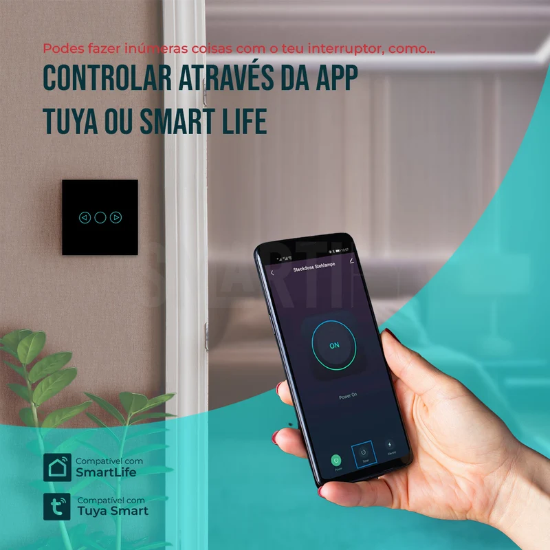 Interruptor Inteligente de Luz WiFi Dimmer Smartify - Preto
