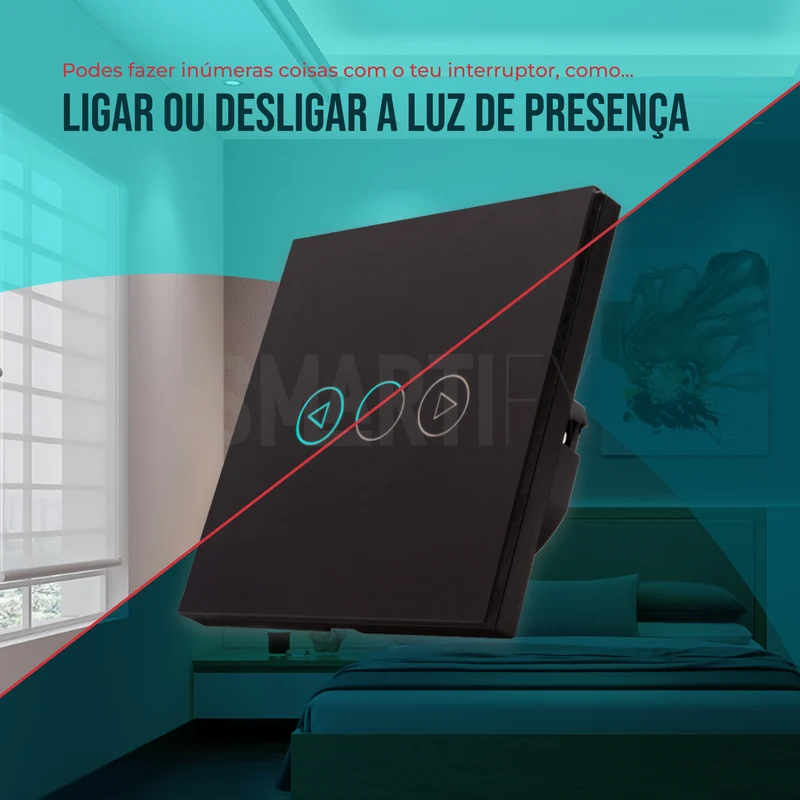 Interruptor Inteligente de Luz WiFi Dimmer Smartify - Preto