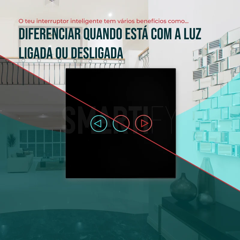 Interruptor Inteligente de Luz WiFi Dimmer Smartify - Preto