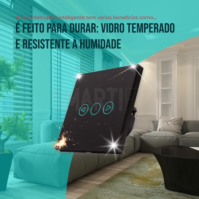 Interruptor Inteligente de Luz WiFi Dimmer Smartify - Preto
