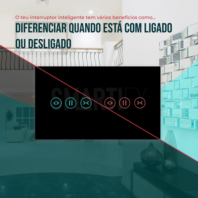 Interruptor de Estores Duplo Inteligente WiFi Smartify - Preto