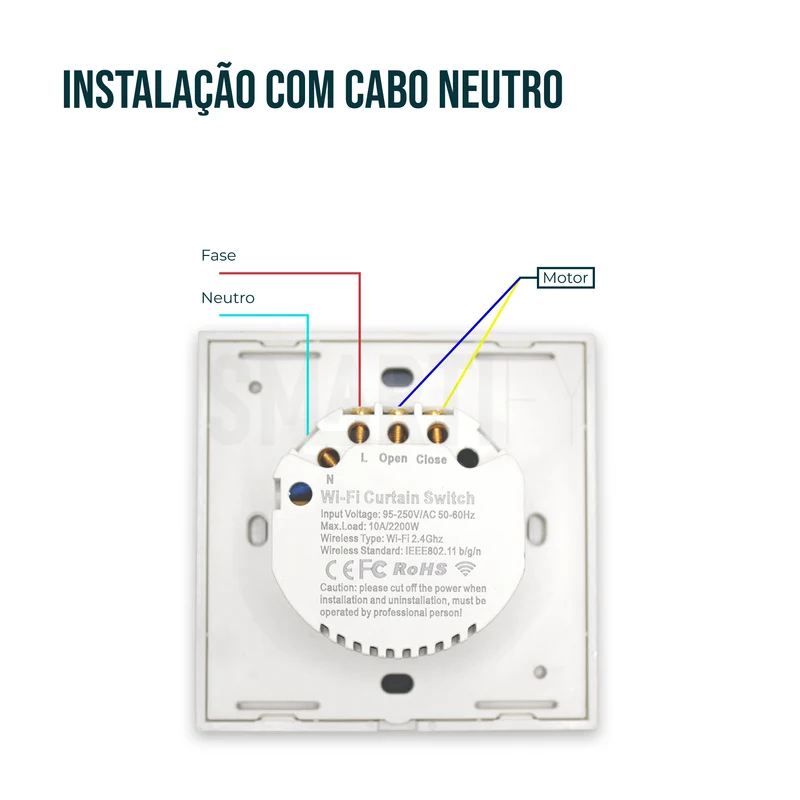 Interruptor de Estores Inteligente WiFi Smartify - Branco