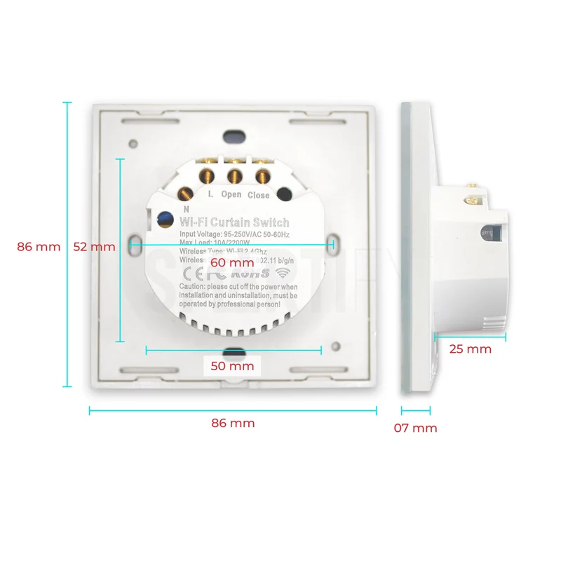 Interruptor de Estores Inteligente WiFi Smartify - Branco