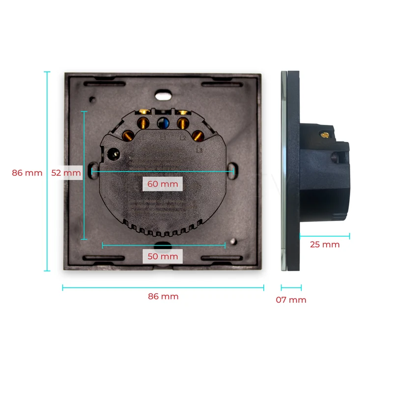 Interruptor Inteligente de Luz WiFi 2 botões Smartify - Preto
